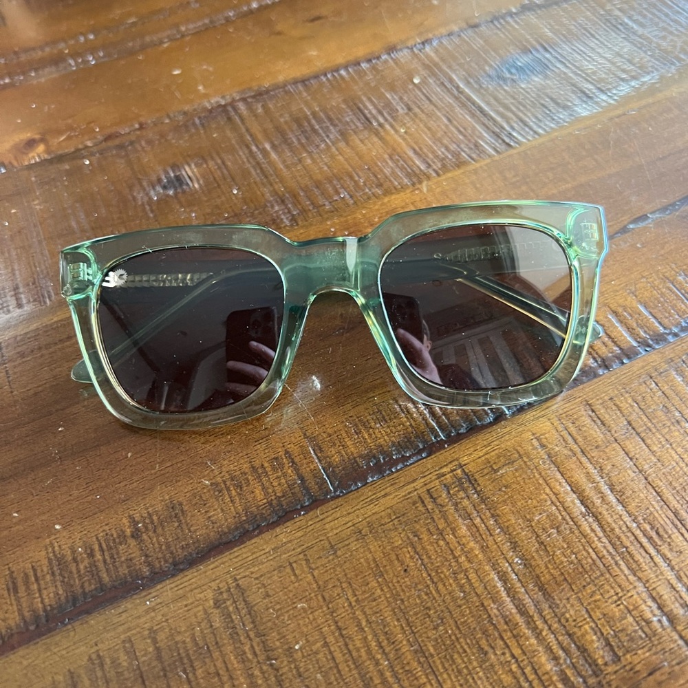 Knockaround Translucent Green Square Polarized Su… - image 7